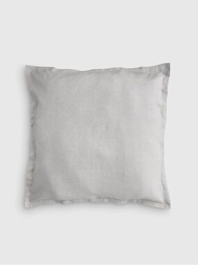 QUINCE European Linen Euro Sham Light Grey 7788